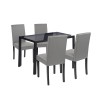 Set de masă Karen 4+1 negru-gri