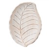 Platou Decorativ Lemn, Frunză, Bej, 24.5x18x4cm, Oem