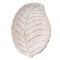 Platou Decorativ Lemn, Frunză, Bej, 24.5x18x4cm