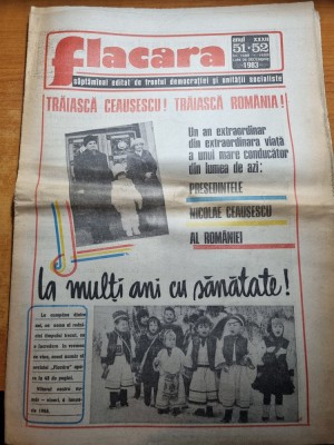 flacara 26 decembrie 1983-numar dublu de anul nou,adrian paunescu foto