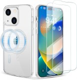 Set de 2 folii pentru ecran si husa de protectie pentru iPhone 14 Plus FYY, TPU, transparent, 6.7 inchi