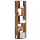Gossi biblioteca cu 5 niveluri lemn vechi 45x23,5x162,5 cm lemn