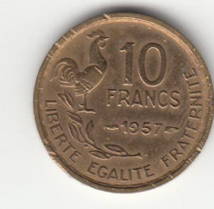 FRANTA - 10 Francs Franci 1957 , LF1.21 foto