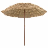vidaXL Parasol de Plajă natural 255 x 255 x 255 cm Poliester și oțel 42006678