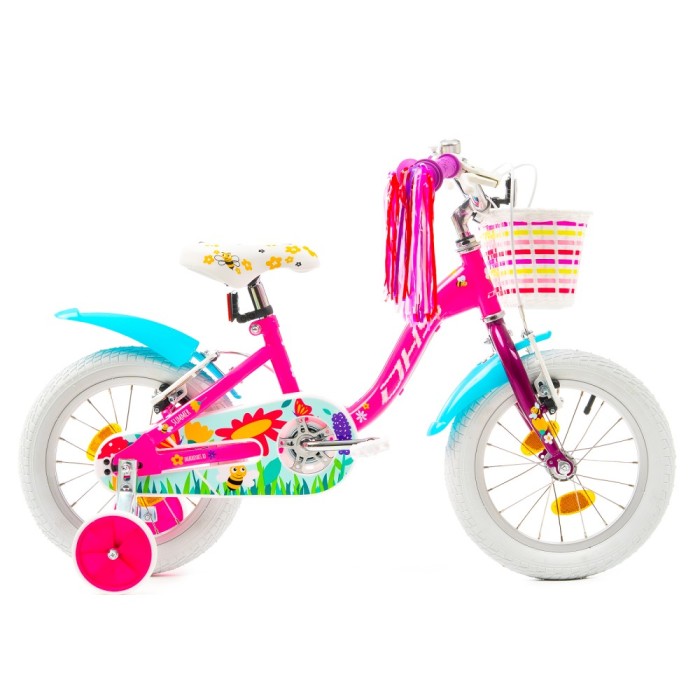 Bicicleta Copii DHS Summer - 14 Inch, Roz Ultimate FactoryBikes