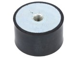 Atenuator vibrații ELESA GANTER M10 &Oslash;50mm, 30mm lungime, 3300N gumă