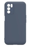 Husa din silicon compatibila cu Oppo A16S, silk touch, interior din catifea, Albastru inchis, X-Level