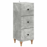 vidaXL Dulap cu sertare Gri Beton 33 x 34,5 x 90 cm Lemn prelucrat 894158