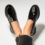 Pantofi dama casual Negri din Piele Ecologica Lacuita Torren, 36, Negru