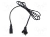 Cablu IEC C7 mamă 1,8m 2x18AWG NEMA 1-15 POS negru