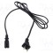 Cablu IEC C7 mamă 1,8m 2x18AWG NEMA 1-15 POS negru