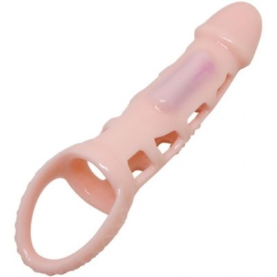 PRETTY LOVE - HARRISON PENIS EXTENDER COVER WITH VIBRATION AND STRAP 13.5 CM foto