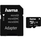 Card de memorie Hama 124140 MicroSDXC, 64GB, Clasa 10 + Adaptor