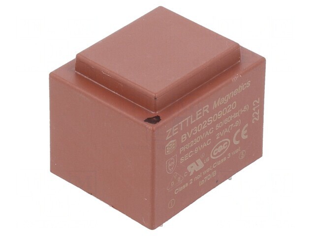 Transformator &Icirc;ncapsulat 2VA 230V AC 9V 222mA PCB