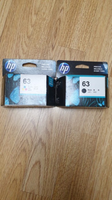 Cartus hp 63 color orginal si Cartus hp 63 negru black originale noi