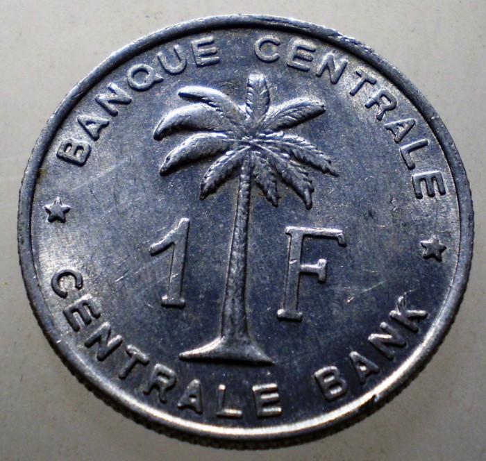 7.726 CONGO RUANDA URUNDI 1 FRANC 1959 XF