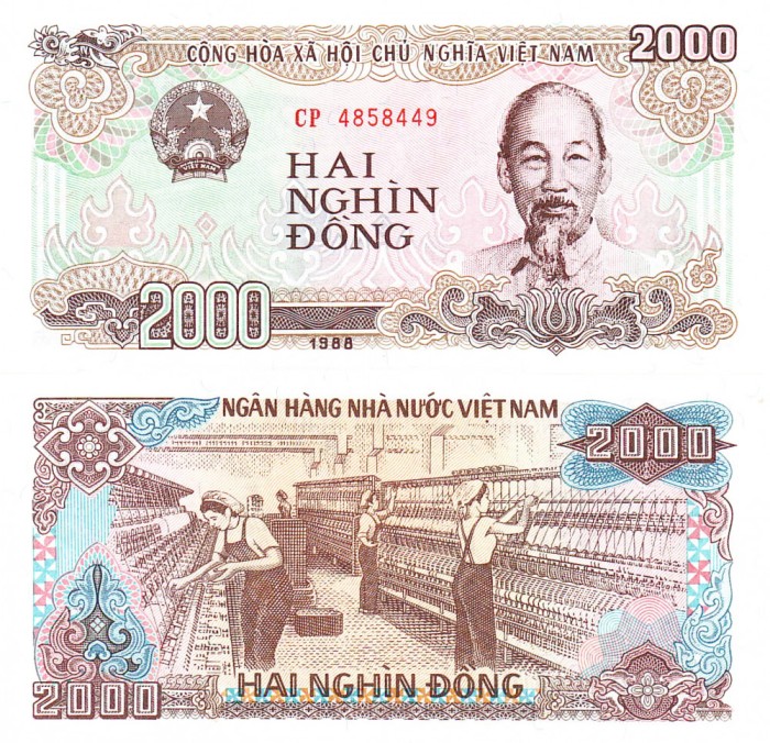 Vietnam 2000 2000 Dong 1988 P-107 UNC