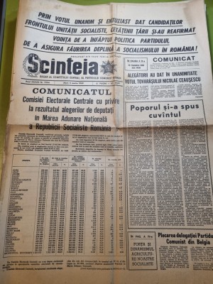 scanteia 4 martie 1969-romania a votat,99,75 prezeta la vot foto