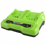 Greenworks Incarcator cu dublu slot 24 V 2 A GartenMobel Dekor, vidaXL