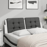 VidaXL Pernă pentru tăblie pat, negru și alb, 140cm, piele artificială