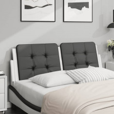 Perna pentru tablie pat, negru si alb, 140cm, piele artificiala GartenMobel Dekor