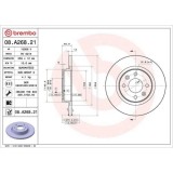 Set disc frana Dacia Logan (Ls) 08.04-, Logan 2 10.12-, Sandero 2 10.12-, Sandero 06.08-; Renault Logan I (Ls) 09.04-, Logan/Stepway 2 (L8) 09.12-, T, BREMBO