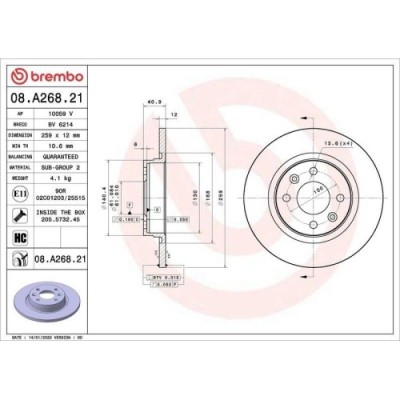 Set disc frana Dacia Logan (Ls) 08.04-, Logan 2 10.12-, Sandero 2 10.12-, Sandero 06.08-; Renault Logan I (Ls) 09.04-, Logan/Stepway 2 (L8) 09.12-, T foto