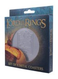 The Lord Of The Rings Set Of 4 Embossed Metal Coasters