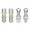 Set 2 x Becuri auto LED, 1156/T20, 18 SMD, 12/24V, IP65, 6500K