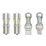 Set 2 x Becuri auto LED, 1156/T20, 18 SMD, canbus