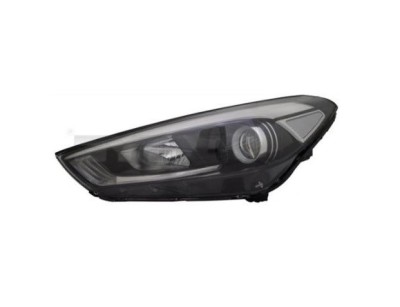 Far HYUNDAI TUCSON (TL), 09.2015-06.2018, partea stanga, TYC, cu &amp;amp;quot;lumina timp de zi&amp;amp;quot; tip LED; H7+H7+H7+PY21W; electric; cu motor; halogen; foto