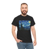 Tricou personalizat Vincent Van Gogh, The Starry Night, negru, marimea M