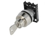 Comutator Rotativ cu Cheie 22mm Gri IP40