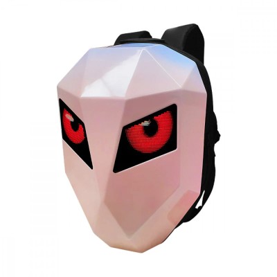 Rucsac moto Led CRELANDER, impermeabil, compartiment laptop 15.6, extensie pentru casca Roz foto