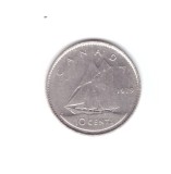 Moneda Canada 10 cents/centi 1979, stare buna, curata
