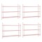 Set 4 buc raft perete Str&auml;ngn&auml;s 50x60x15cm otel roz [en.casa] HausGarden Leisure