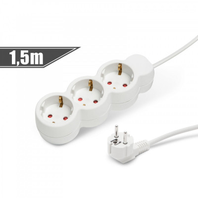 Delight - Prelungitor cu distribuitor triplu - 1,5 m Best CarHome foto