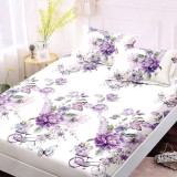 Cumpara ieftin Cearsaf de pat cu elastic si 2 fete de perna Roxana 180x200 cm (Finet)
