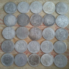 Lot 25 monede americane, nichel, diametrul 40 mm,500 lei lotul sau 50 lei moneda
