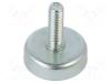 Magnet fix ferită 40N &Oslash;25mm H7mm oțel ELESA GANTER