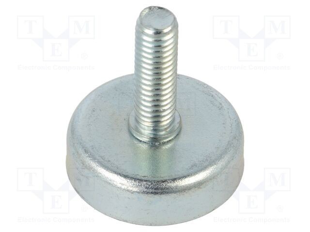 Magnet fix ferită 40N &Oslash;25mm H7mm oțel ELESA GANTER