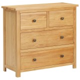 Dulap cu sertare, 80 x 35 x 75 cm, lemn masiv stejar