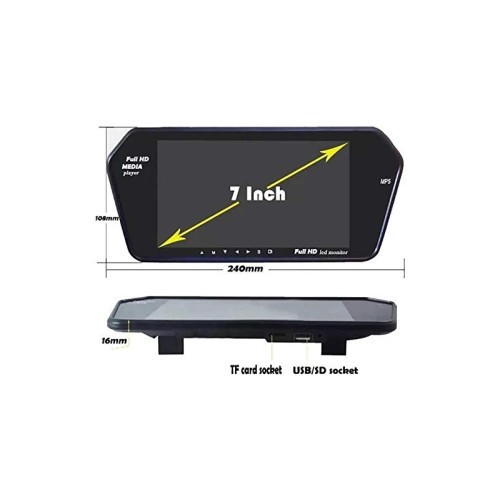 Monitor camera marsarier tip oglinda cu functie video MP5 si bluetooth Cod: JCS-70193 12V Automotive TrustedCars