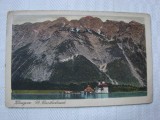 Carte postala circulata - Biserica Sf. Bartolomeu de pe lacul Konigsee, Germania