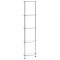 Gossi raft cu 5 niveluri transparent, 30x30x130 cm, sticla securizata
