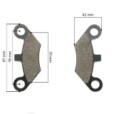 Set 2 placute frana fata atv 200cc, china 97x42cm Cod Produs: MX_NEW EVRTT-33