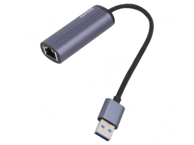 Adaptor USB Fast Ethernet 3.1 Gri 10/100/1000Mbps PnP foto