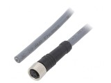 Cablu de Conectare M8 PIN 3 Drept 5m 63VAC 2,7A PUR
