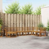 vidaXL Set de canapele de exterior 8 pcs natural Lemn Solid de Acacia 3366812