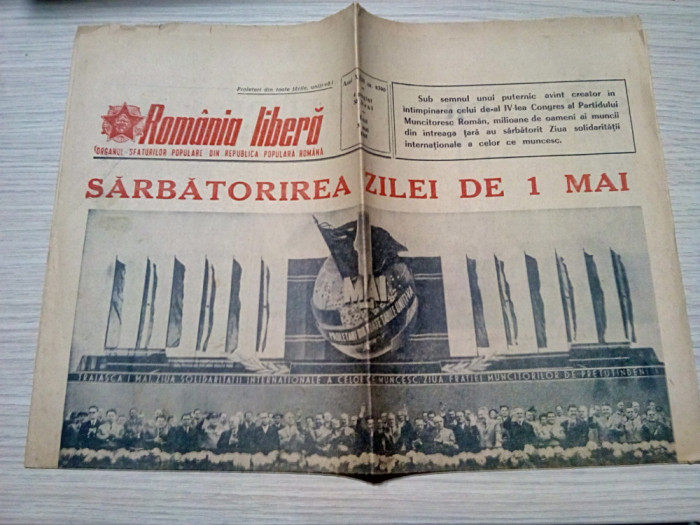 ROMANIA LIBERA Luni 3 mai 1965 - SARBATORIREA ZILEI DE 1 MAI